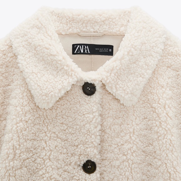 Ecru Fleece Coat - Picture 5 of 8